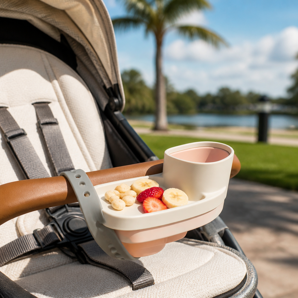 Stroller snack tray
